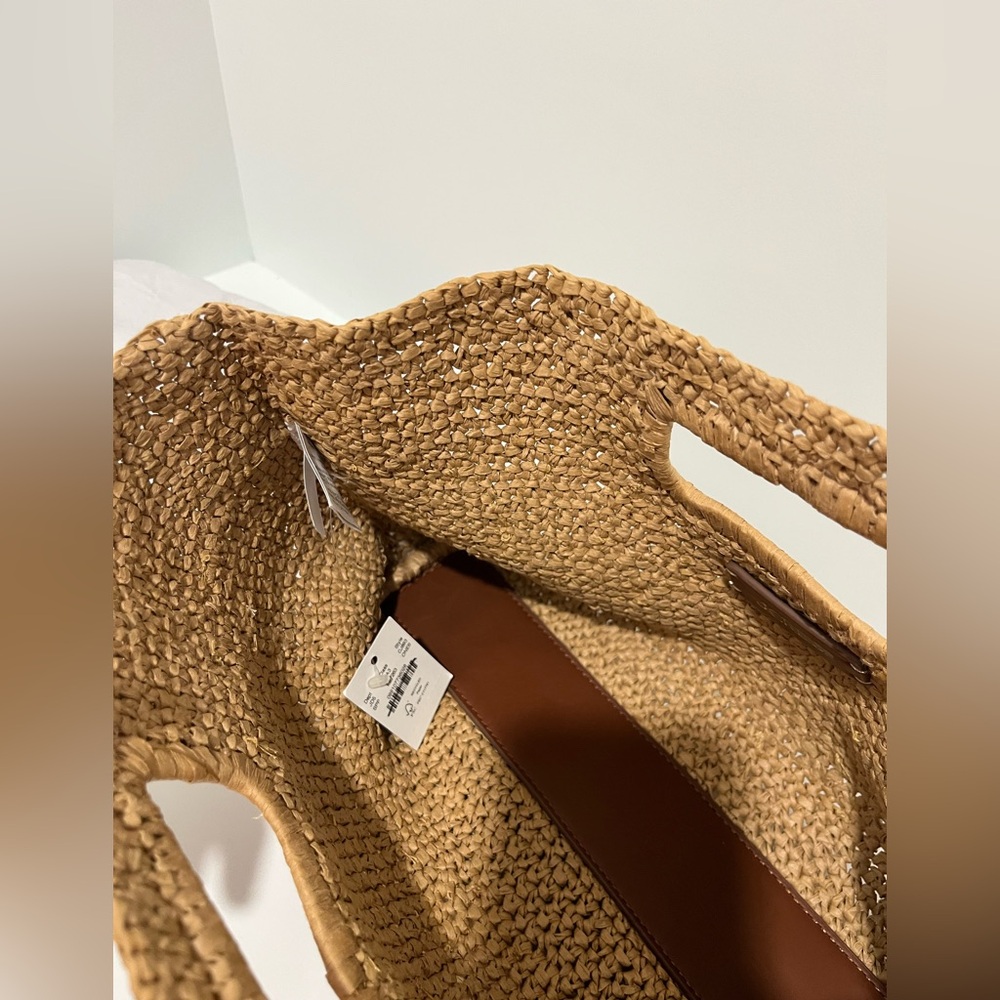 NEW J. Crew Handknotted Straw Rectangular Clutch with Paillettes CJ893 $148 - Picture 10 of 11